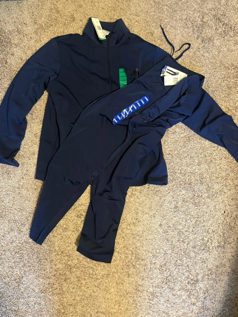 Adidas Navy Blue Athletic Set - pants and zip up - Picture 8 of 10